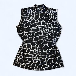 Y2K Black Animal Print Tank Top by Western Connection!